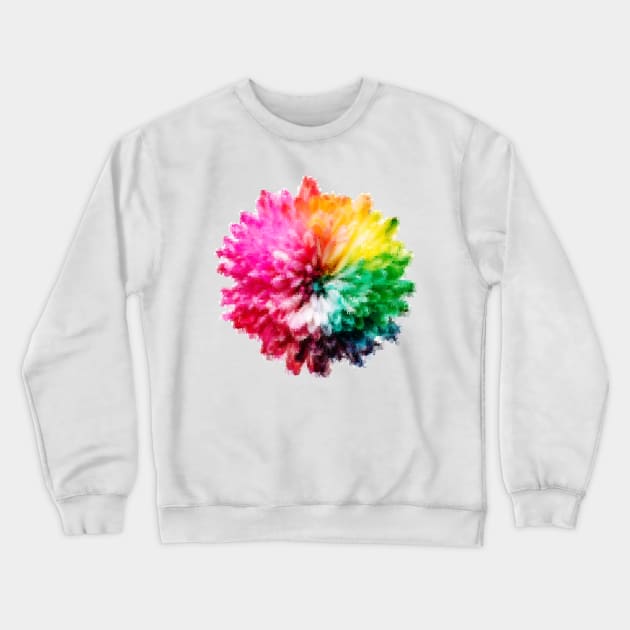 Vivid Surrealistic Flower: A Colorful Masterpiece Crewneck Sweatshirt by Lighttera